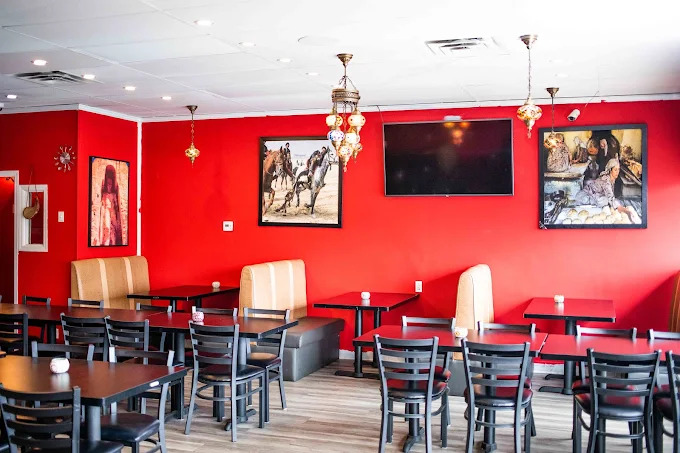 Pamir Diner restaurant interior showing traditional Afghan dining atmosphere